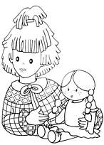 coloriage pimprenelle et sa poupee